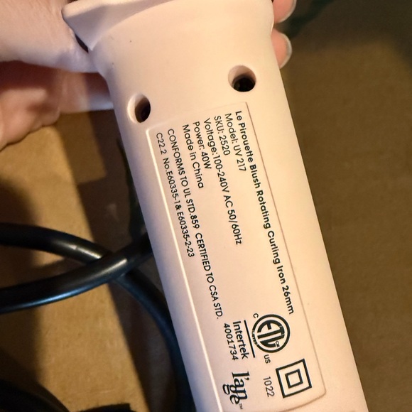 NWOB L'ange Blush Le Piroutte Auto Rotating Curling Iron 26mm - Picture 4 of 6